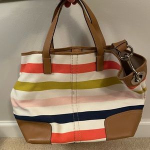 Coach Hadley Multi Color Tote! Serial #M1382-F30041